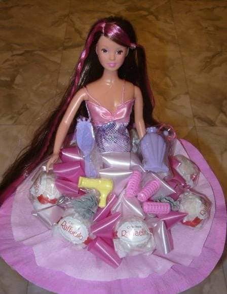 Barbie fodrász csokor