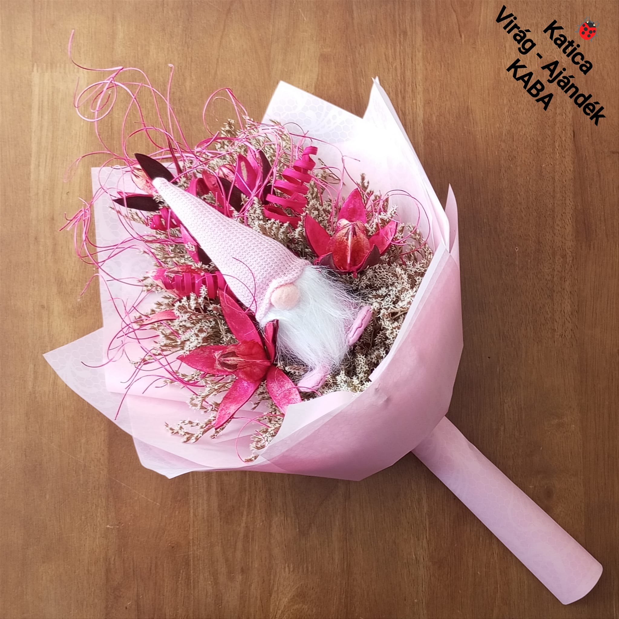 Manó rózsaszín csokor